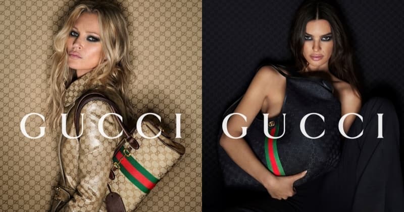 Kate Moss & Emily Ratajkowski Smolder with Gucci Bags